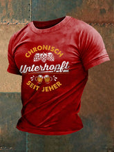 Unterhopft-bedrucktes Kurzarm-T-Shirt für Männer